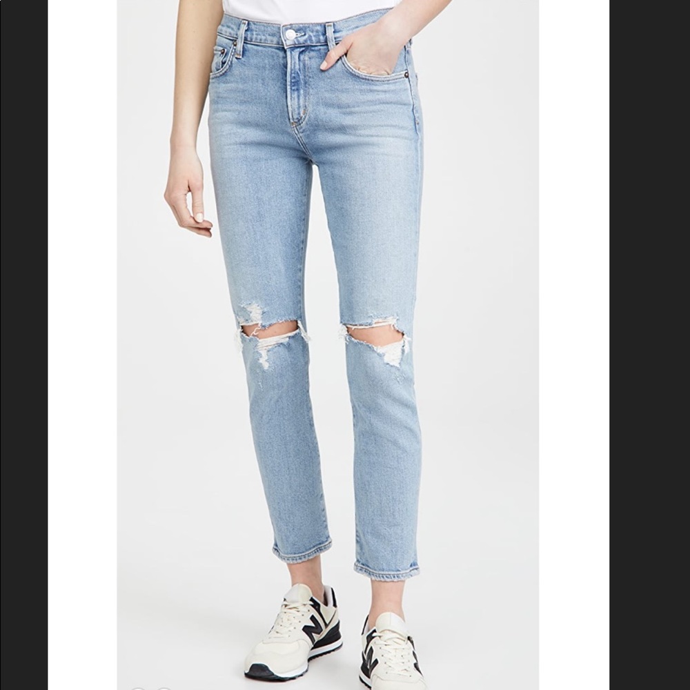 AGOLDE Toni Mid Rise Straight Jeans